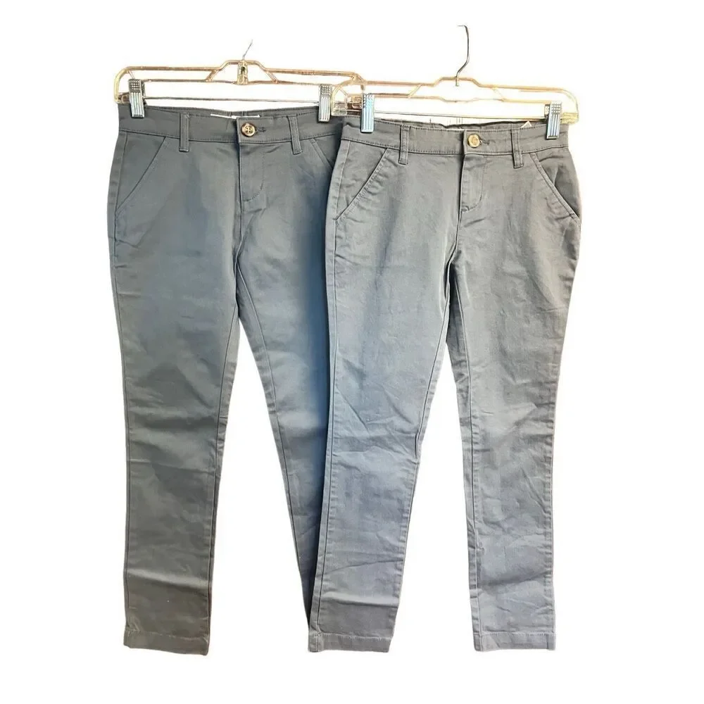 Old Navy (2) Girls Skinny Gray (School-wear)  Pants Sz 10  NWOT